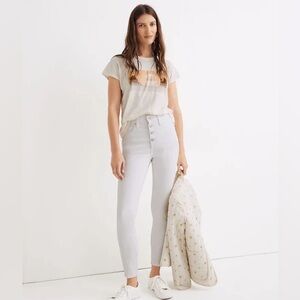 NWT Madewell White 10” High Rise Skinny Jeans